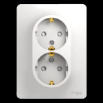 Розетка "Glossa" С/У с ЗК 2-я (250В, 16А защит.шторки)