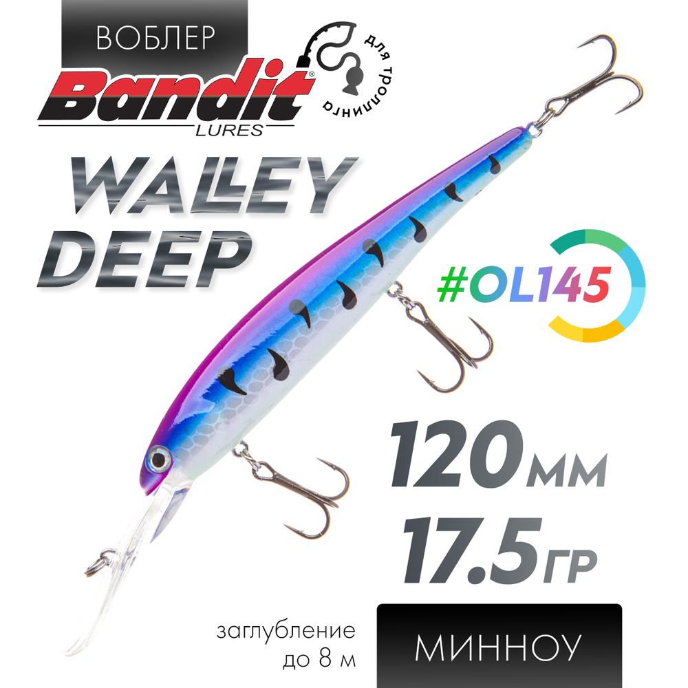 Воблер Bandit Walleye Deep (120мм, 17.5гр)
