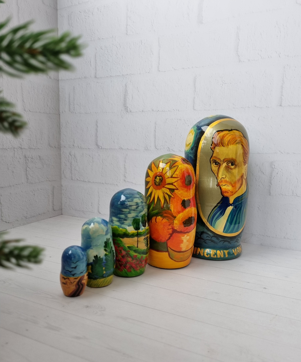 Матрёшка 5м 18см "Ван Гог" портретная