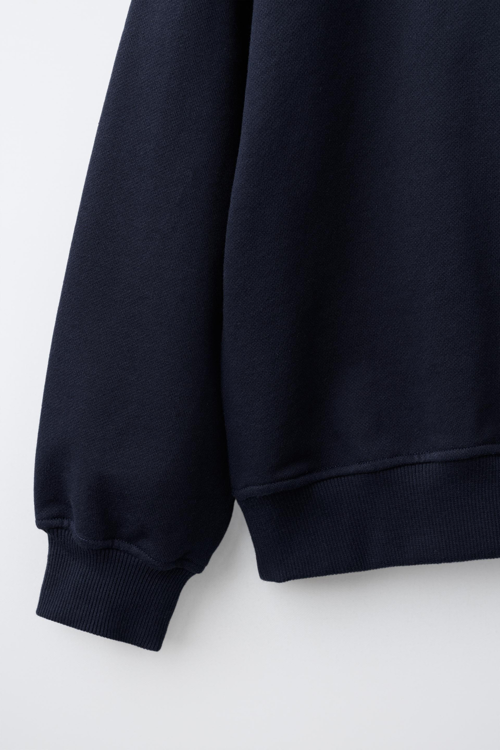 ZARA ТОЛСТОВКА С ДВОЙНЫМ ВОРОТНИКОМ, МОРСКОЙ ТЕМНО-СИНИЙ