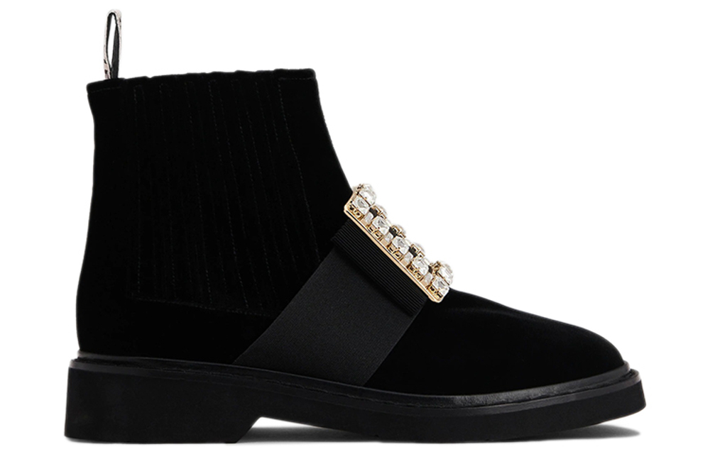 Roger Vivier Viv" Rangers Chelsea Boots Women"s Black