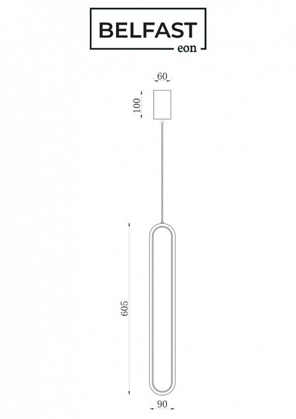 Подвесной светильник Belfast Nevis 86227-1W-60 BL