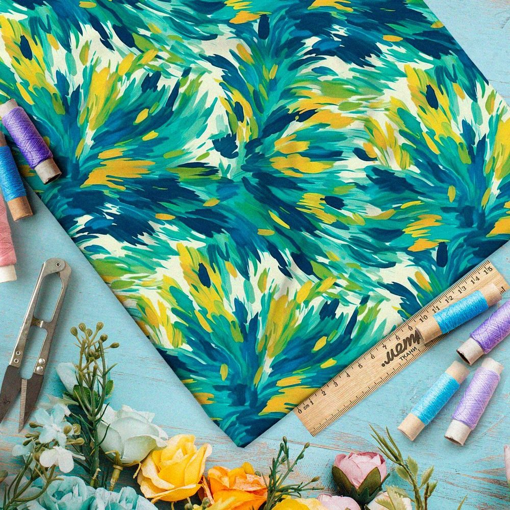 Ткань премиум Оксфорд 600D чарующие танцы ветра