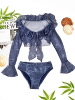 купальник раздельный 3 в 1 с накидкой и повязкой на голову