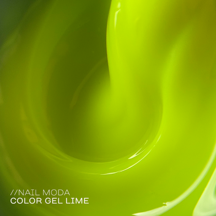Nail Moda Gel Neon Lime - Гель моделирующий цветной, 15мл
