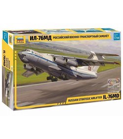 Сборная модель ZVEZDA Военно-транспортный самолёт Ил-76МД, 1/144