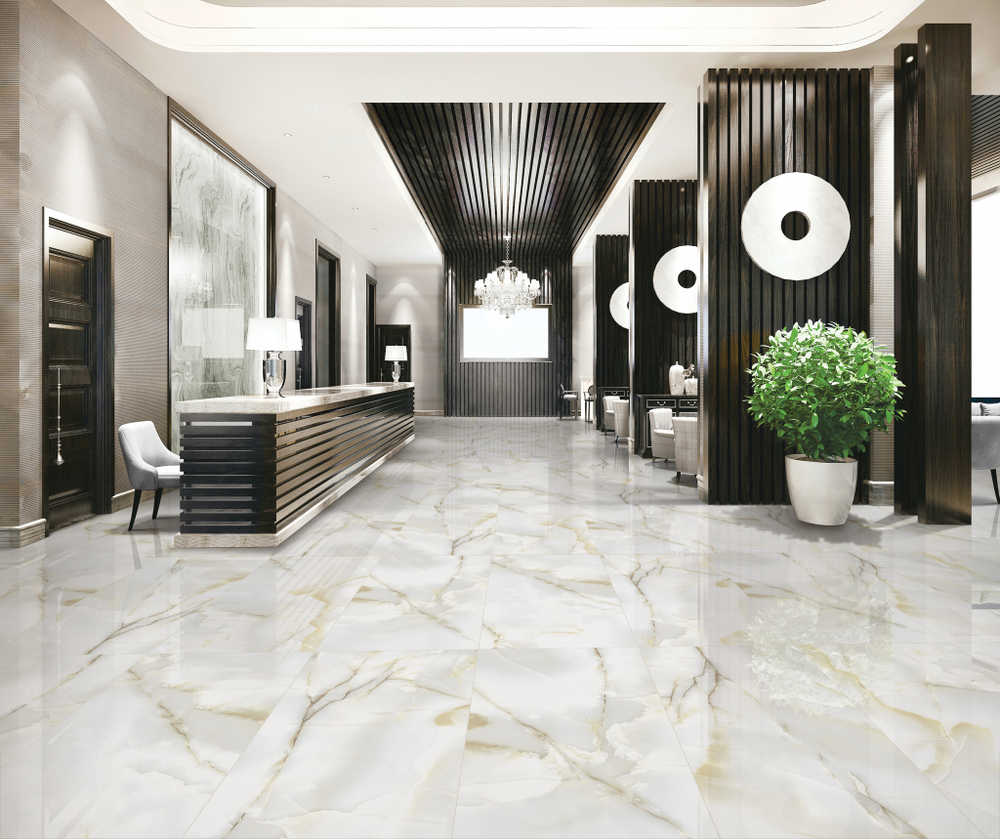 Керамогранит Arcadia Ceramica Primo Onyx 60x120 см 1.44 м² полированный цвет бежевый