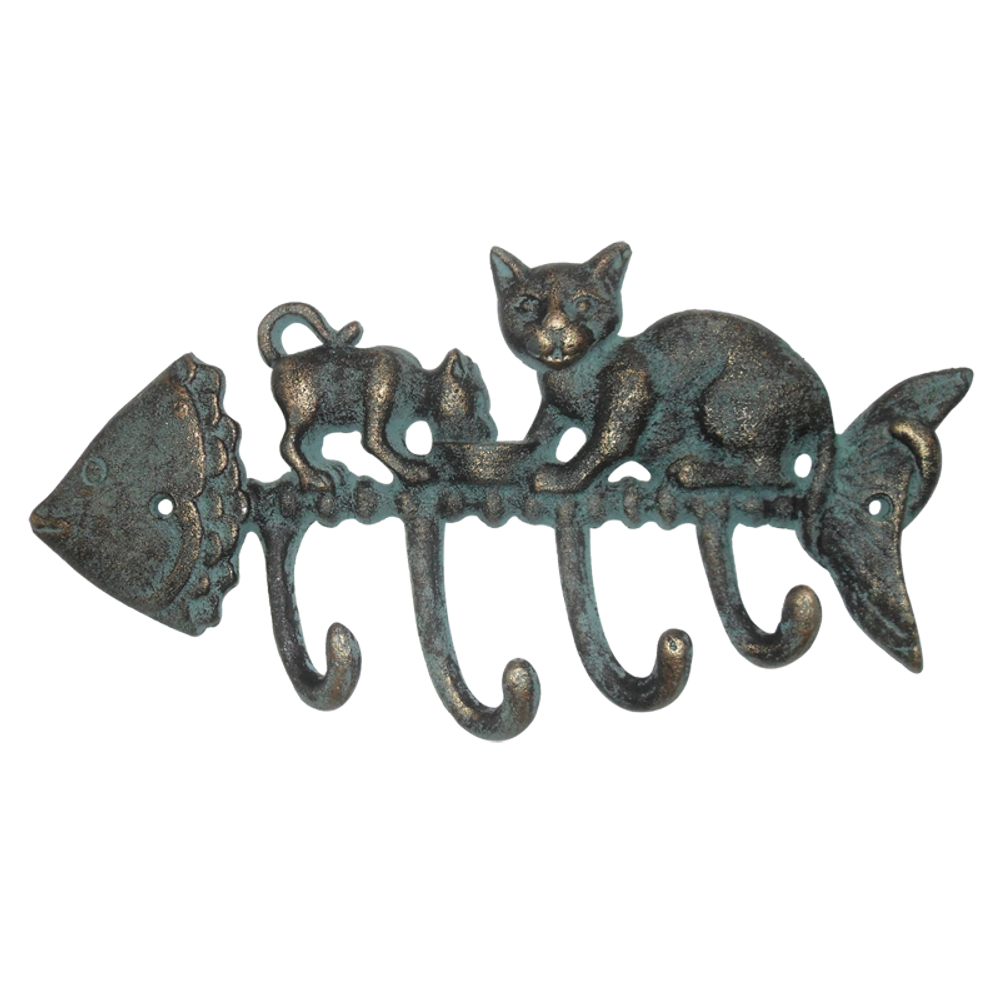 Iron Garden Вешалка настенная Вкусная Рыбка, 4 крючка