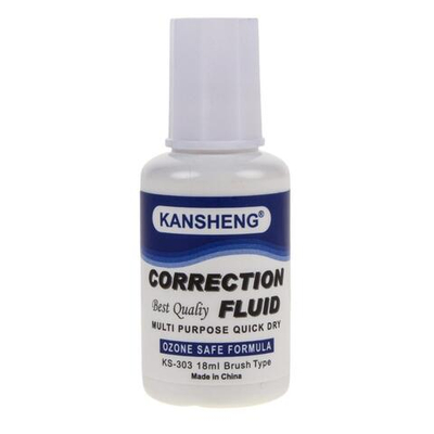 Корректирующая жидкость 18мл, на химической основе, с кисточкой