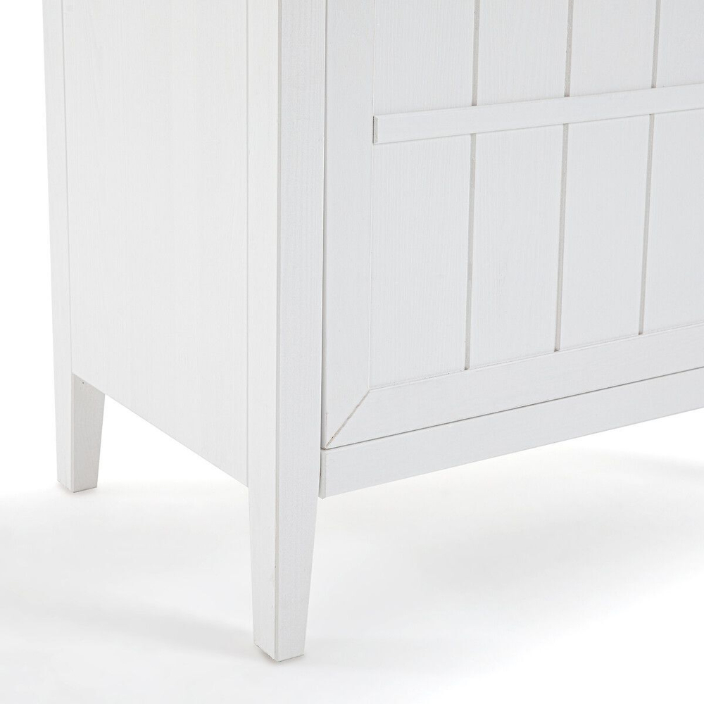 Dipriz Шкаф для одежды Карлос из сосны, 3 двери, 154х50х173, со штангой и полками, белый воск