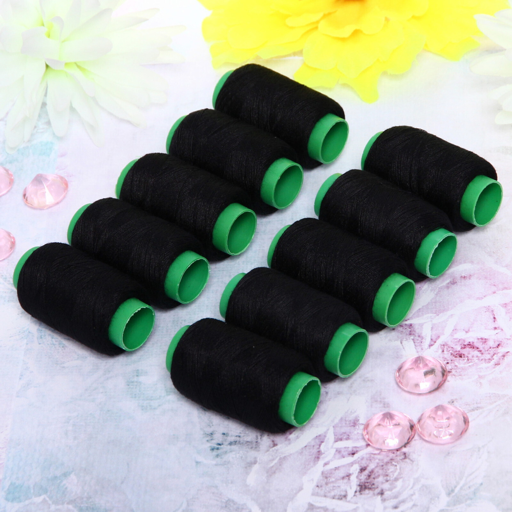 Нитки в наборе «Лучшая швея», цвет чёрный, 10 шт, в пакете