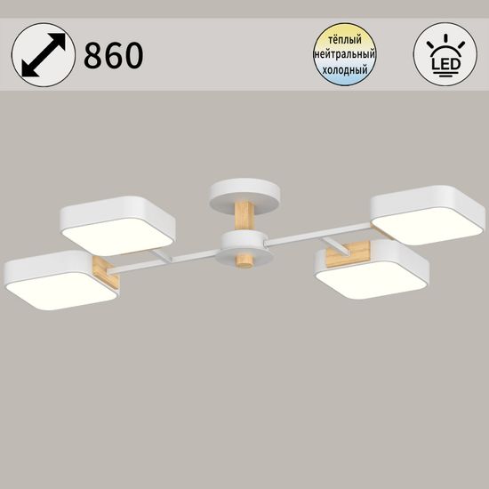 03363-0.3-04 WH+WOOD светильник потолочный