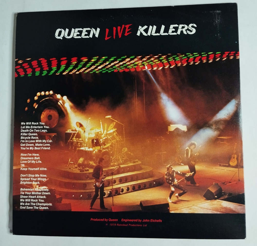 Винтажная виниловая пластинка LP Queen Live Killers (Japan 1979) (Obi) (Red and Green Vinyl)
