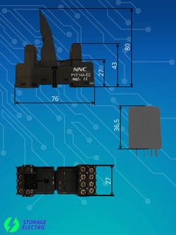 Промежуточное реле 24В DC, 4 контакта 5А, с колодкой