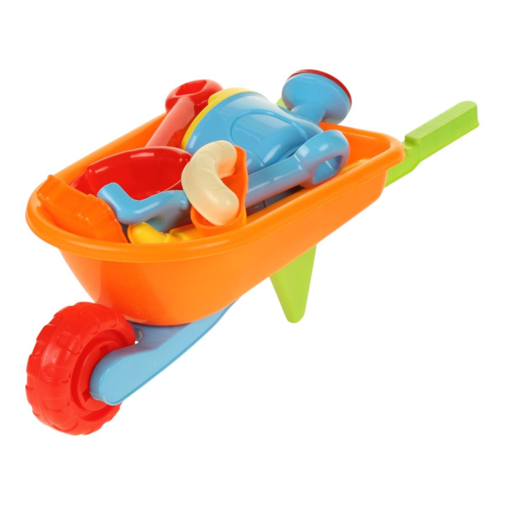 Набор для игры в песок с тачкой (10 предметов) сетка C42