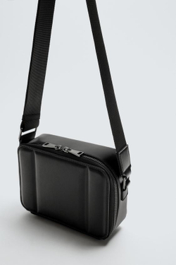 ZARA СТЕГАНАЯ СУМКА, ЧЕРНЫЙ