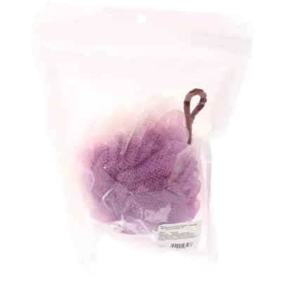 Мочалка нейлоновая «Premium - PORTENO», цвет белый / лиловый, 50гр, (ZIP пакет)