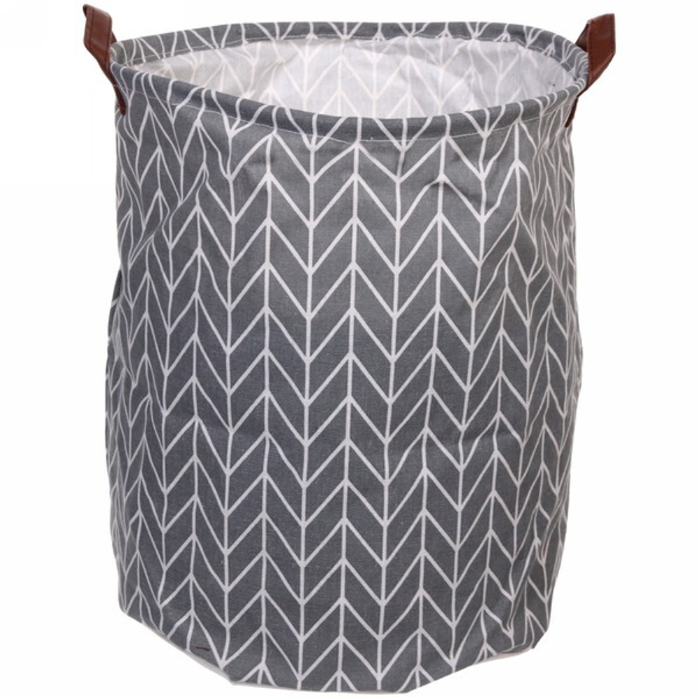 Корзина для белья круглая «Зигзаг» 44*34 см
