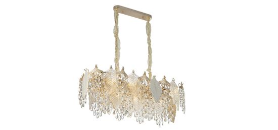 Люстра хрустальная подвесная 15*Е14 CL309272 золото Darby Citilux