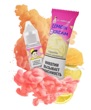 Жидкость (М) CandyMan (10 мл, 15 мг SALT) Lemon Ice Cream