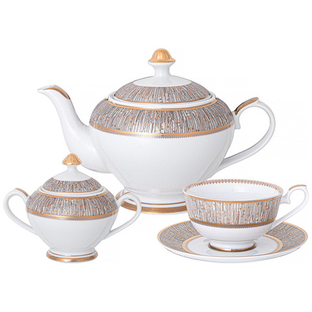 ЧАЙНЫЙ СЕРВИЗ LEFARD "МГНОВЕНИЕ" HА 6 ПЕР. 14 ПР. 1300/250/270 МЛ (КОР=1НАБ.)