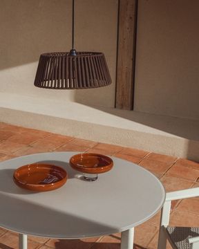 Абажур для подвесного светильника Aldet коричневый, Ø46 см