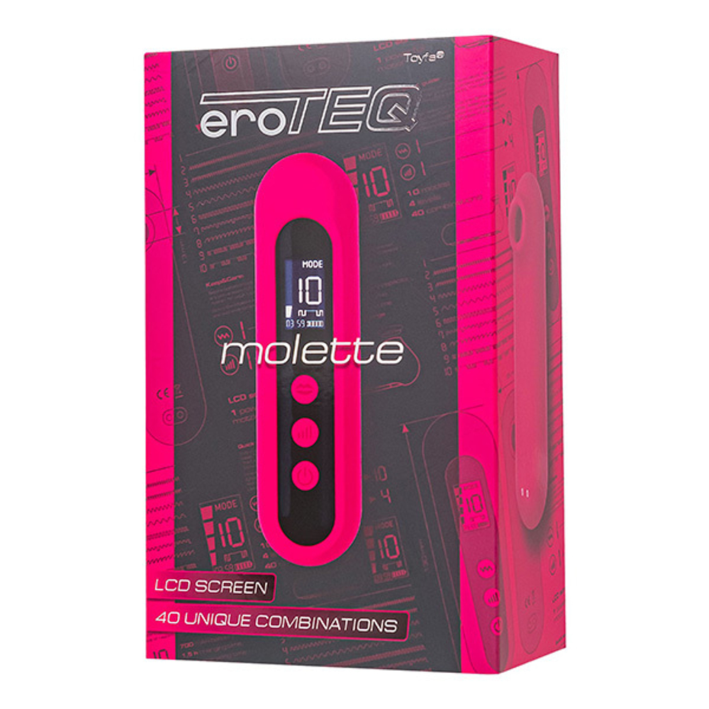 Ярко-розовый вакуум-волновой стимулятор 13см ToyFa eroTEQ Molette 593002