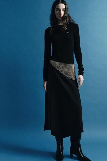 ZARA КОМБИНИРОВАННЫЙ РЕМЕНЬ С МЕТАЛЛИЧЕСКОЙ СЕТКОЙ, ЗОЛОТОЙ/СЕРЕБРЯНЫЙ