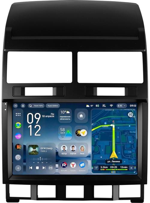 Магнитола для Volkswagen Touareg 1 2002-2010 - Teyes CC4-PRO монитор 9.5" 2K QLED на Android 13, Быстрейшая, Snapdragon 778G, ИИ, CarPlay, DSP, 4G SIM-слот