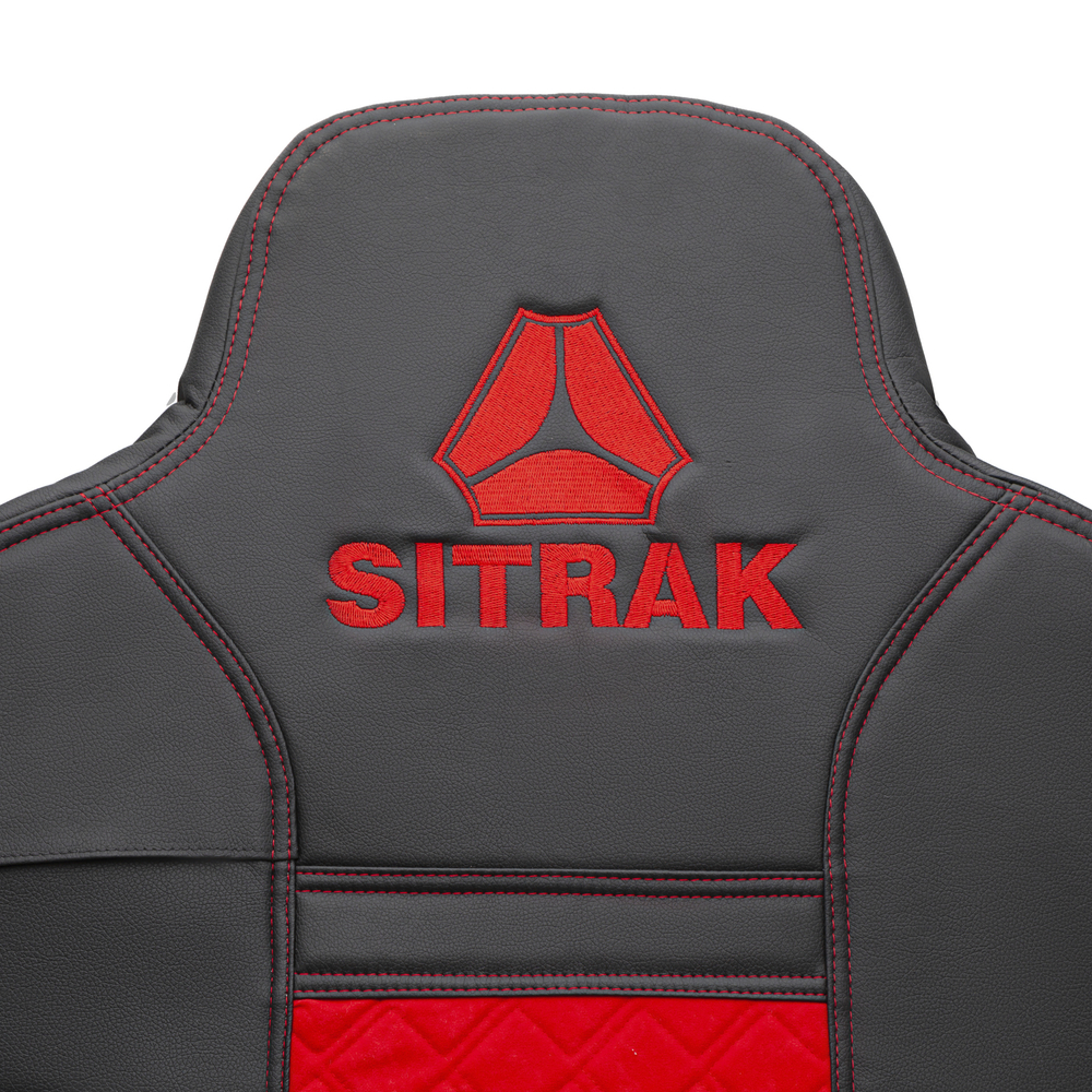 Чехлы Sitrak MAX; SITRAK C7H с 2024 г (экокожа, черный, красная вставка)