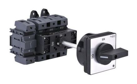 Выключатель-разъединитель 4п 125А IP20 с черн. выносн. рукоят. на дин-рейке/плате SE MSD125440B