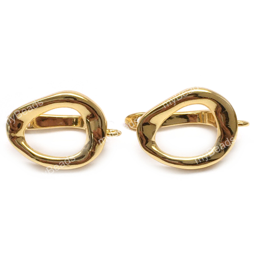 Швензы "Видимость" 19х12 мм, позолота