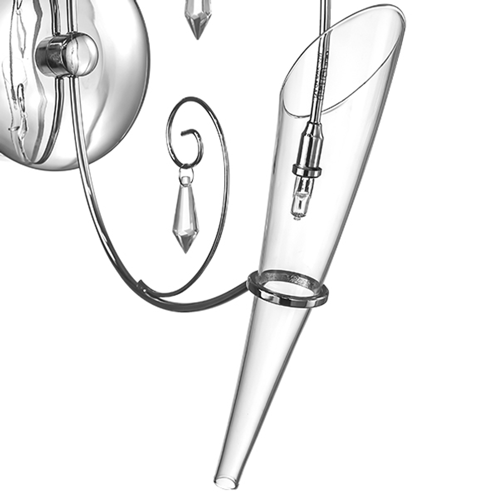 755614 Бра SCARABEO 1х35W G4 12V ХРОМ хрусталь+стекло