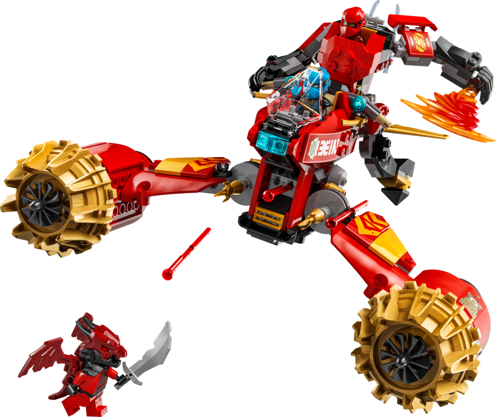 LEGO Ninjago 71830 «Боевой робот Кая “Всадник бури”» — динамичные сражения