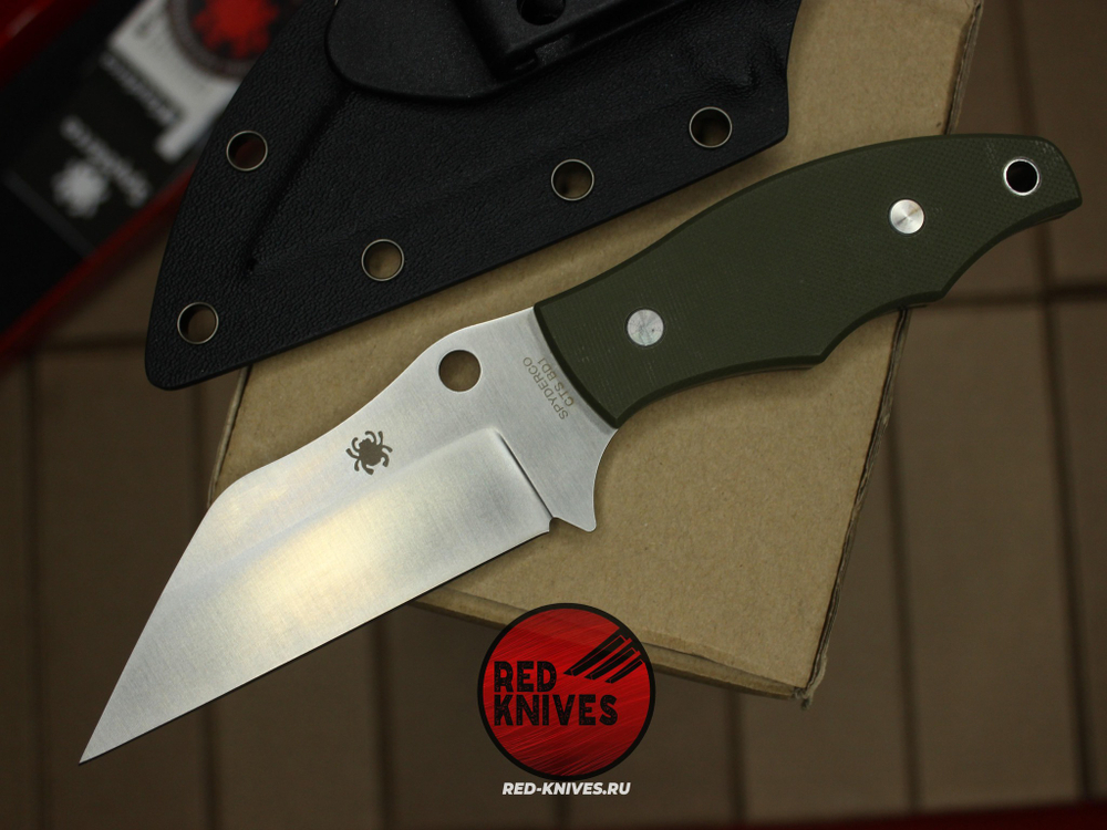 Нож Spyderco Ronin 2 - зеленая рукоять, клинок сатин RK/502