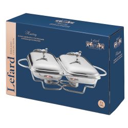 МАРМИТ ДВОЙНОЙ LEFARD СЕРИЯ "ОХОТА" СО СТЕКЛЯННЫМИ ФОРМАМИ ДЛЯ ЗАПЕКАНИЯ, 1,6Л/1,6Л