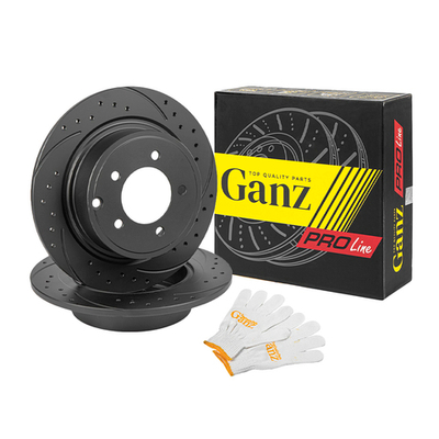 Диск тормозной GANZ задний перфорированный PRO-Line с покрытием (комплект - 2 шт) CHRYSLER Sebring / JEEP Patriot 2007- Арт.: GIJ10139S
