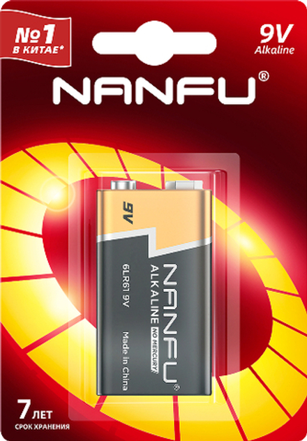 Nanfu Батарейка Nanfu 6LR61-1BL 9V 1 шт