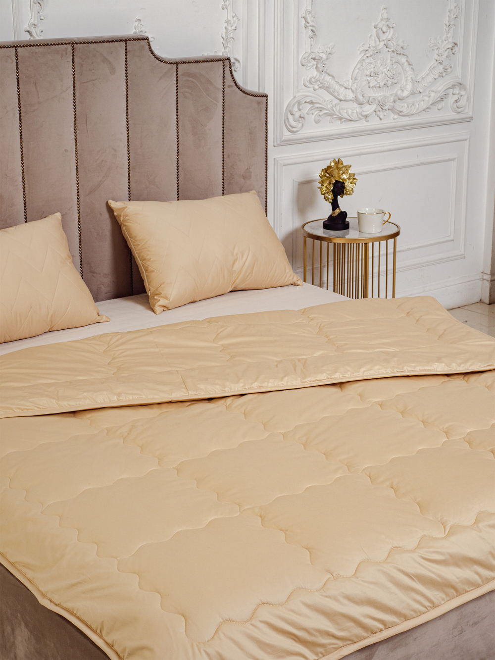 Одеяло ЛЕЖЕБОКА Монголия 172х205 из шерсти монгольского верблюда всесезонное, 3973-172