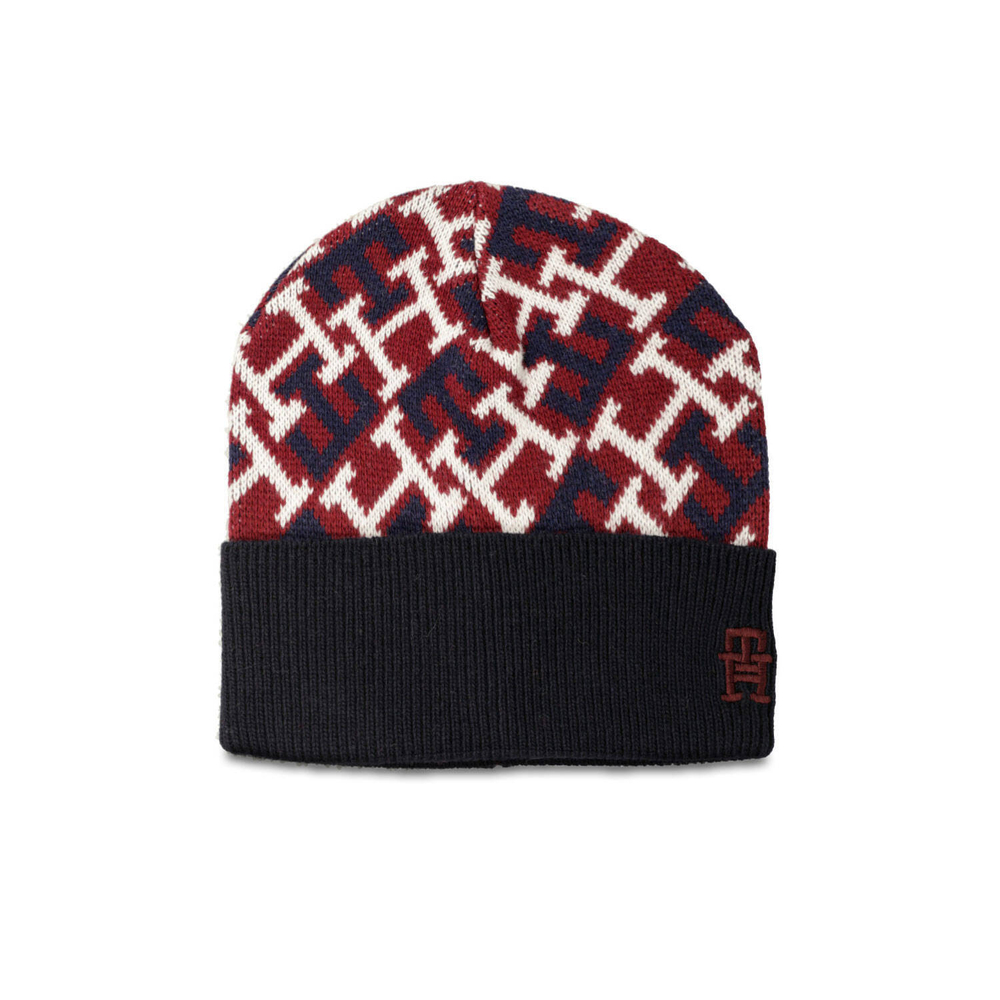 шапка th monogram Tommy Hilfiger - бордовый(AM0AM10491)