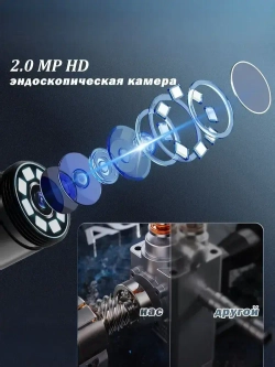 Видеобороскоп для смартфона, 10M, подходит для Android/IOS/планшетов, питание от USB, используется для исследования узких мест