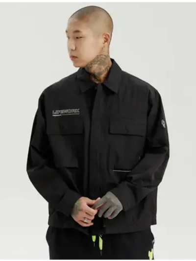 Куртка-рубашка из нейлона с карманами