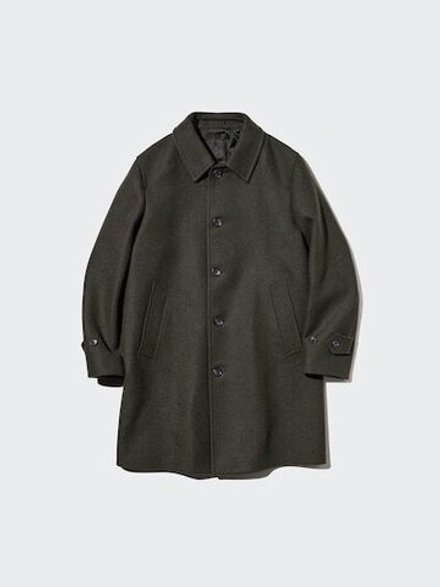 UNIQLO Пальто Balmacaan, оливковый