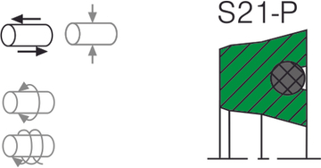 Уплотнение штока S21-P 114.3x123.8x4.77 Aksios