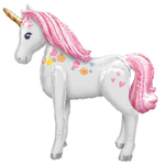 Фольгированный шар-фигура стоячая «Нежный единорог» AIR, 117 см