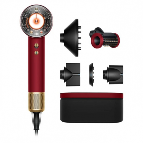 Фен Dyson Supersonic HD16 Nural Gift Edition (Red Velvet / Gold) с кейсом EU (Наша вилка)