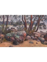 Картина маслом Финский залив.Осень Румянцев