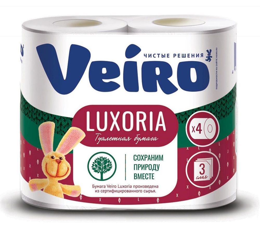 Туалетная бумага "Вейро"4шт люксория