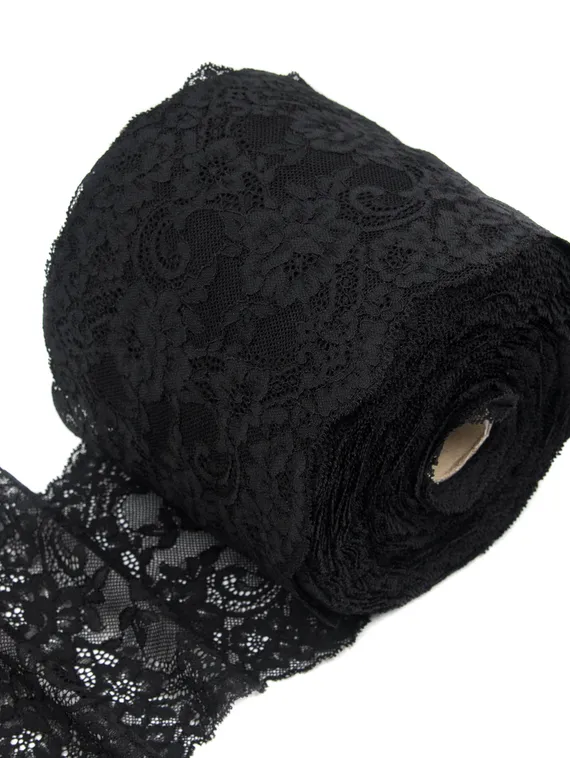 03-192 ОПТ Кружево эластичное 16 см, черный