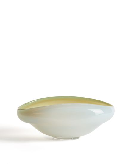 Ваза Nodila из белого стекла, 30 x 21 см